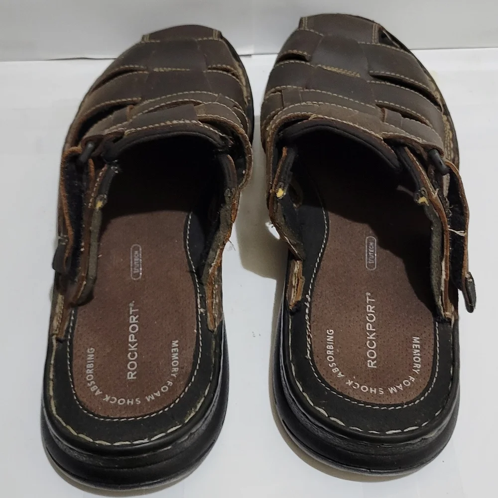 ROCKPORT Mens Leather Fisherman Sandal Darwyn‎ Brown
